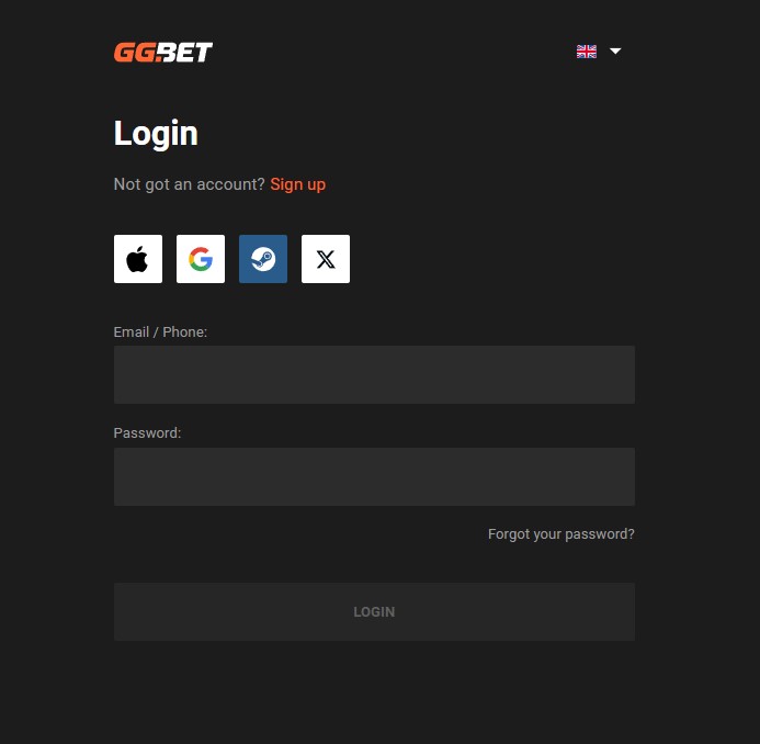 Вход в личный кабинет ggbet